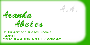 aranka abeles business card